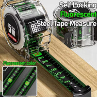 1pc High-Precision Fluorescent Tape Measure Laser-Etched, Self-Locking